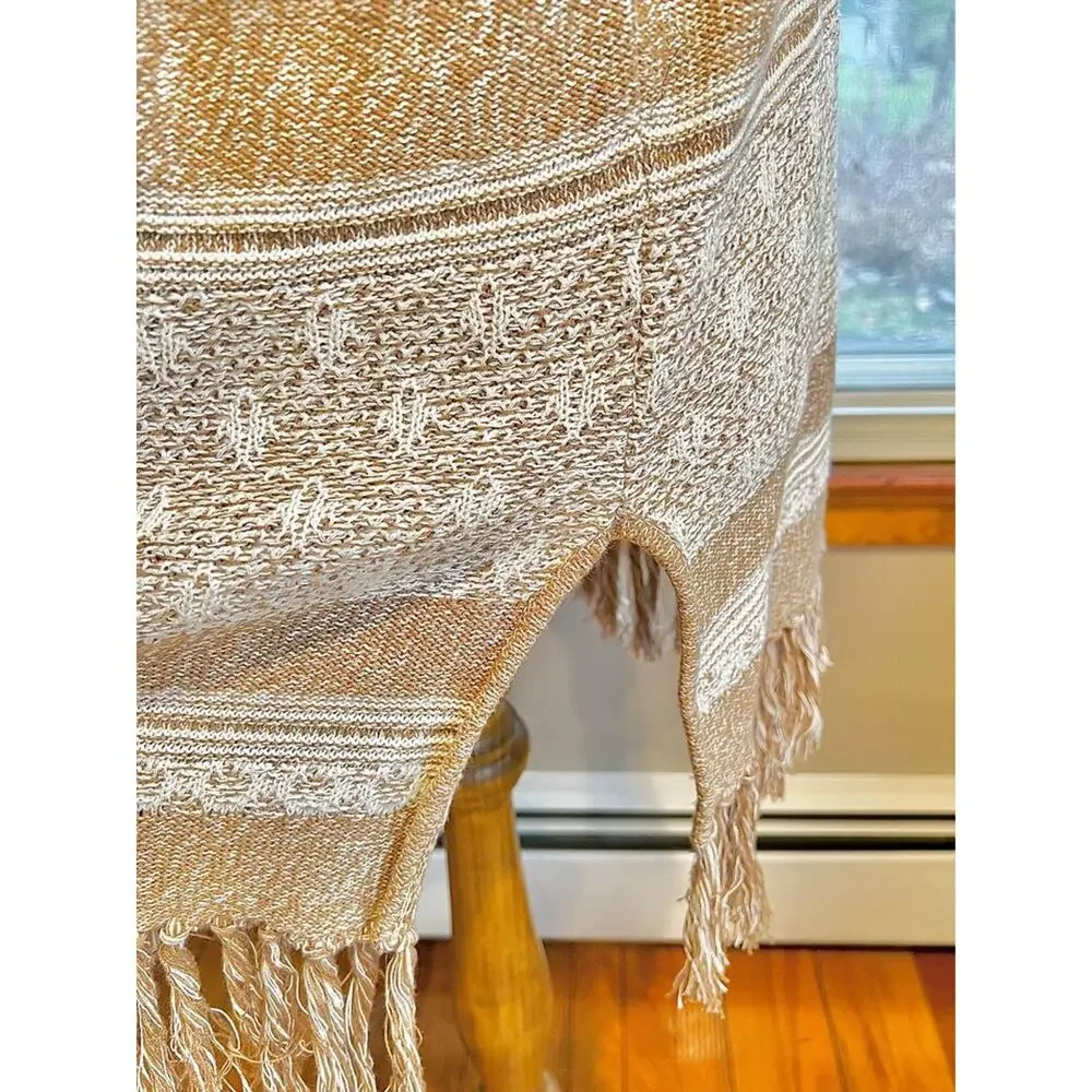 Vintage Cotton Fall Knit Bohemian Kimono Vest